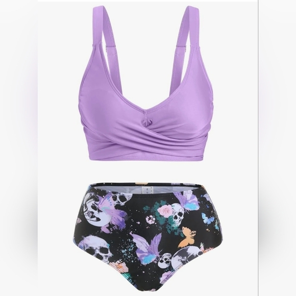 DRESSFO Women's High Waisted Bikini with Cover Up Skirt #887 - Picture 5 of 11